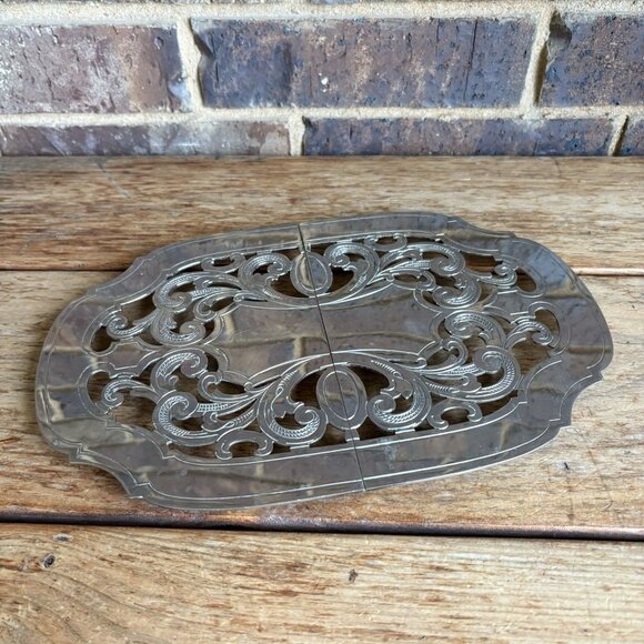 Vintage Manning Bowman Expandable Silver Plated Trivet Hot Plate READ - Picture 2 of 13